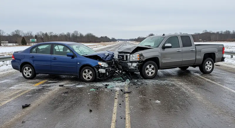 Collision on Icy Roads
