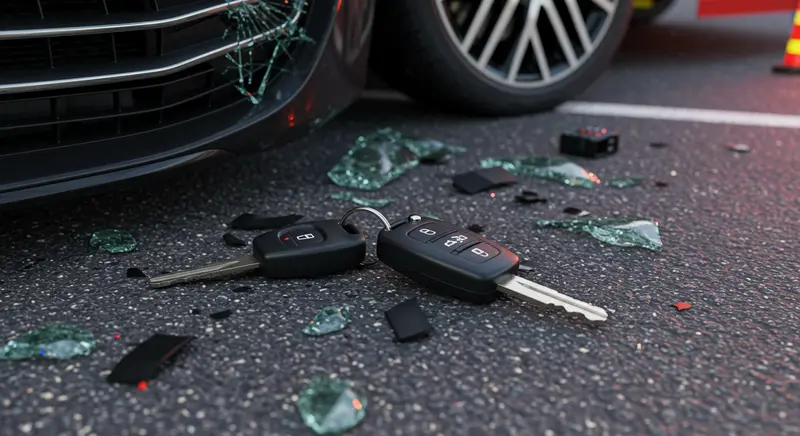 Lost car keys after an accident