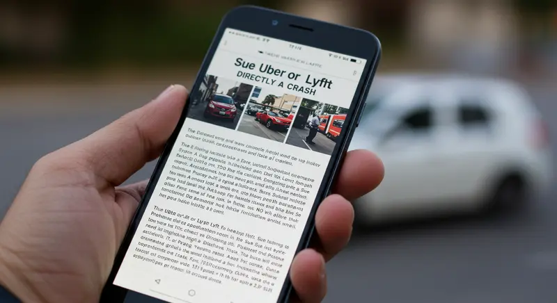 sue uber or lyft directly after a crash