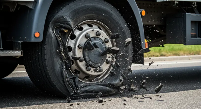 truck tire blowout