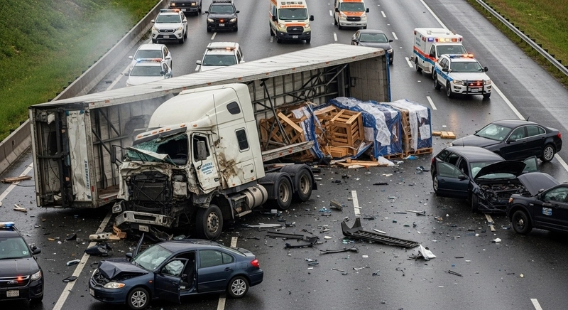accident with a large commercial truck