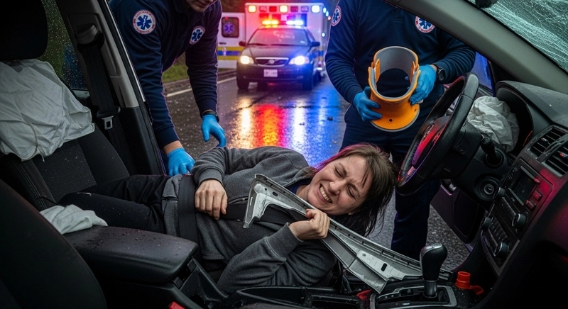 serious spinal injury beneath