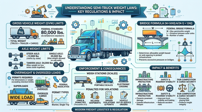 semi-truck weight laws
