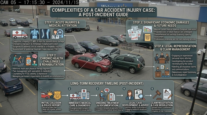 typical car accident injury case