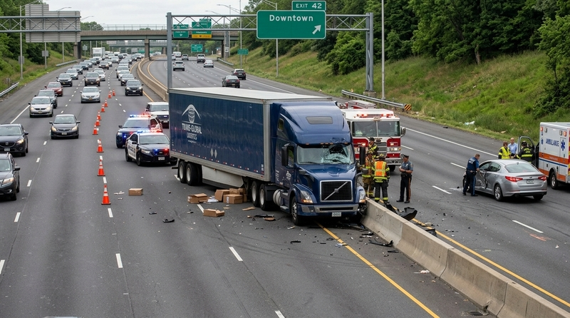 jackknife truck accident