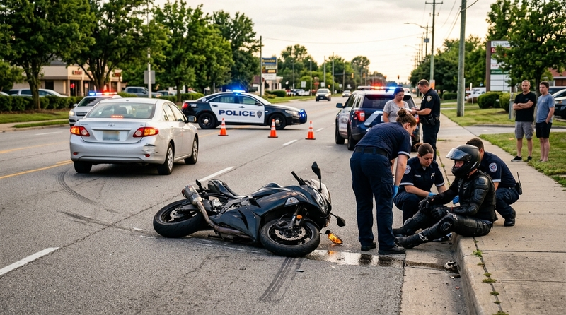 Injured in a motorcycle crash